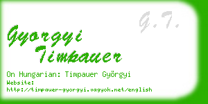 gyorgyi timpauer business card
